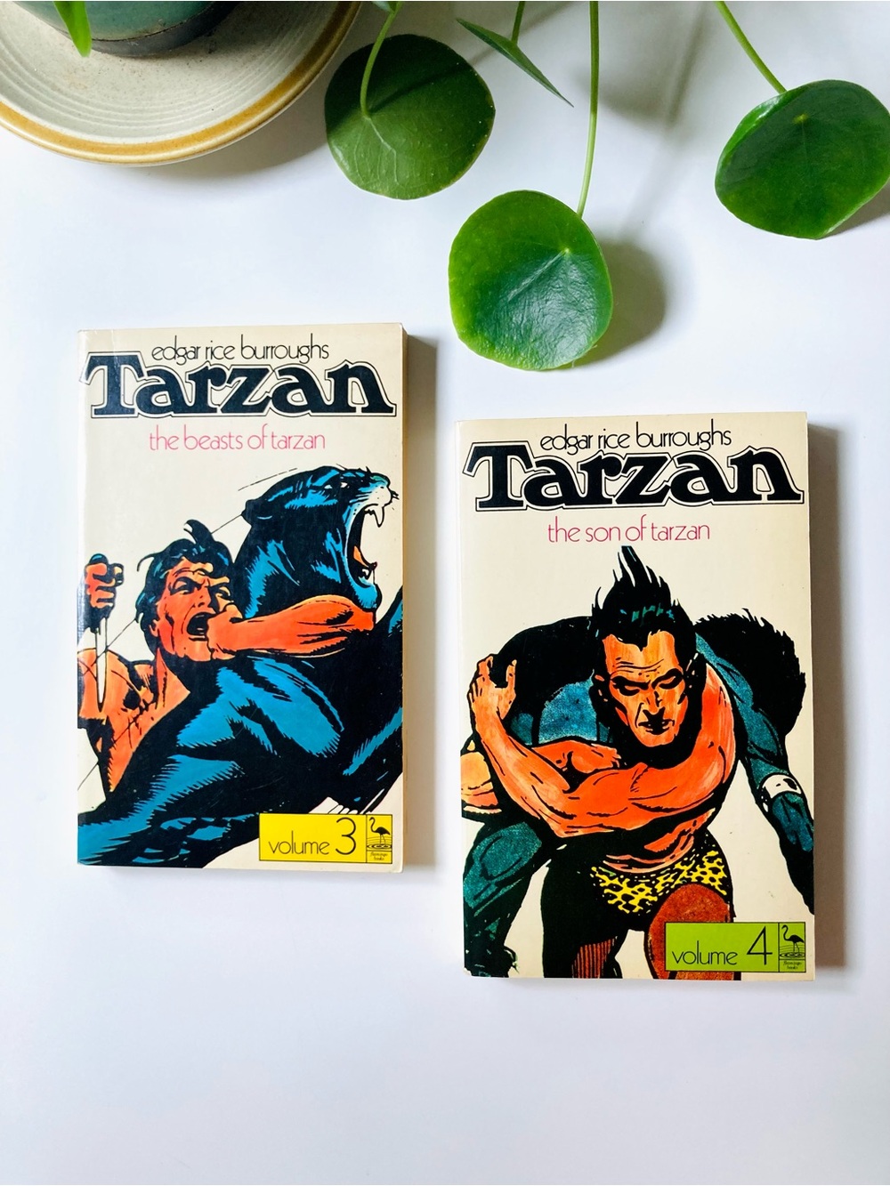 Vintage Tarzan Paperback Book Lot - Volumes 3 & 4 Retro 70s UK Editions